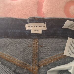 Good American Blue Jeans with Metallic Stitching